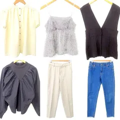 N.Natural Beauty Basic N.ナチュラルビューティーベーシック チャオパニック MOCA他 6点セット まとめ売り ブラウス トップス パンツ デニム S～Mサイズ A0529