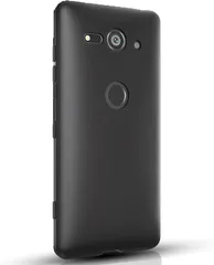 JACRON Xperia XZ2 Compact SO-05K ケース ブラック 耐衝撃 落下防止xperia xz2compact 軽・薄型 ストラップホール付き 柔軟 砂艶消しの質感 ほこりが付かない 滑り止め(ブラック)