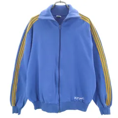 adidas アディダス 70s ヴィンテージ 西ドイツタグ デサント製 トラックジャケット 4 ブルー メンズ 古着