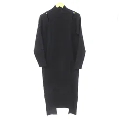 UN3D. アンスリード SHOULDER OPEN KNIT OP ショルダーオープン ニットワンピース サイズ36 521940302101-01 ブラック ※中古