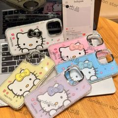 スマホケース　キティーちゃん　iPhone対応　アイフォンケース　iPhone16pro/16promax/15/14/13/12/11　可愛いケース　海外限定　新品未使用　5カラー選択可能