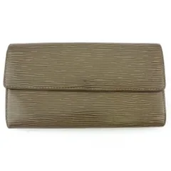 【最大30％OFF】ルイ・ヴィトン LOUIS VUITTON 長財布 エピ ポシェットポルトモネクレディ グレー ブラウン シルバー レディース 中古