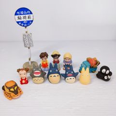【中古品】ジブリ 指人形 ソフビ バス停 となりのトトロ 12点セット 〇YR-53680〇