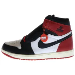 NIKE (ナイキ) AIR JORDAN 1 RETRO HIGH OG BLACK TOE REIMAGINED エアジョーダン1 レトロ OG ブラックトゥリイマジンド ツマ黒 ハイカットスニーカー US10/28cm DZ5485-106