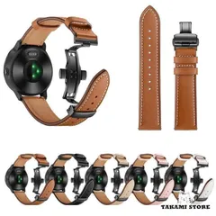 GARMIN ガーミン vivoactive 3/music ForeAthlete 245/Music 用ベルトバンドHUAWEI WATCH GT/GT 2/GT 2e用46mmシリーズ用交換ベルトバンド 本革レザーのサムネイル