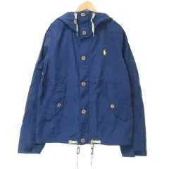 ポロ バイ ラルフローレン Polo by Ralph Lauren タグ付き マウンテンパーカー ジャケット TALONジッパー ジップアップ ポニー ワンポイント刺繡 S 紺 ネイビー ORG Xのサムネイル