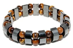 磁気ヘマタイトバングルブレスレット タイガーアイ 天然石 パワーストーン プチギフト 転勤 退職 お礼 母の日 敬老の日 ギフト