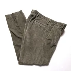 90's USA製 エディーバウアー 2タック 太畝 コーデュロイパンツ 薄茶系 (34) 90年代 旧タグ アメリカ製 オールド アメリカ古着 USED  ビンテージ ヴィンテージ