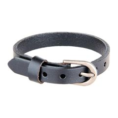 censtuslleryファッションシンプル合金バックルバングルレザーwristhandブレスレット
