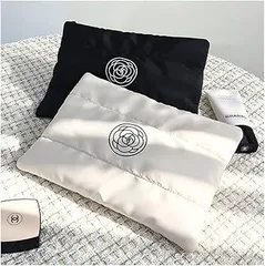 [DIVA Rose]【新品未使用】 コスメポーチ クラッチバッグ レディース かわいい 化粧 メイクポーチ 小物入れ 大容量 旅行 持ち運び カメリア ポーチ (ブラック)