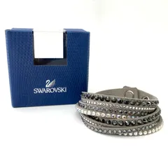 🔅最終値下げ🔅【SWAROVSKI】スワロフスキー ダブルラップ ブレスレット グレー 二重巻き ☆
