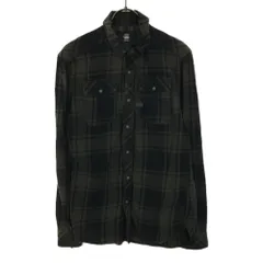 ジースターロウ 長袖 チェックシャツ XS グレー系 G-STAR RAW メンズ 古着 【240325】