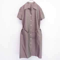 アクアスキュータム Aquascutum シルク チェック ワンピース シャツワンピ s801063