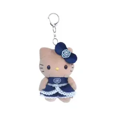 🐱【ハワイアン風】ブラウン猫 ぬいぐるみ キーホルダー ハローキティ風 かわいい プレゼント 女性 ギフト 夏 リゾート バッグチャーム