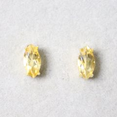 S925製 18KGP シトリン 8×4㎜ マーキス 天然石 ピアス