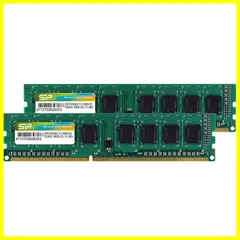 【最短発送】8GB x PC3-12800 2枚 1600 (16GB) 240Pin DDR3 1.5V メモリ CL11 Mac デスクトップPC用 対応 シリコンパワー SP016GBLTU160N22