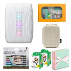 【ギフト チェキB】富士フィルム（フジフィルム）チェキ スマートフォン用プリンター instax mini Link3 ホワイト ケース付きギフトBOXセット