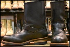 【9D 良品 08年】レッドウィング 2268 エンジニア 黒 ブラッククローム スチールトゥ プルオン ブーツ redwing HOPESMORE【FF437】