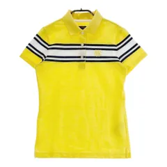 サイズ：M CALLAWAY キャロウェイ  半袖ポロシャツ ボーダー柄 イエロー系 [240101248920]# ゴルフウェア レディース ストスト