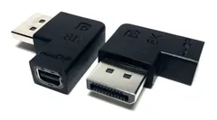 未使用品 L型 Mini DisplayPortからDisplayPort 変換アダプター 2個 (Mini DPからDP) メスからオス 変換コネクタ 　90-L2P