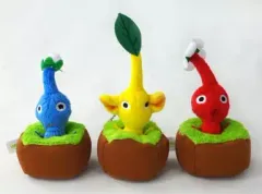 【中古】ぬいぐるみマスコット・ぬいぐるみバッジ 全3種セット 引っこ抜きぬいぐるみマスコット 「ピクミン」