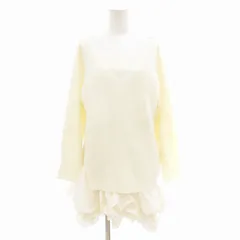 スナイデル SNIDEL デザインフリルレイヤードミニニットワンピース アンサンブル 長袖 F アイボリー SWNO241009 /AE