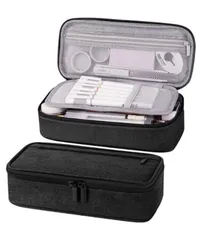 ペンケース 筆箱 大容量 シンプル おしゃれ 高校生 女子 男子 筆入れ 中学生 小学生 文房具 収納 多機能 軽量 小物入れ ポーチ 持ち運び 便利 ギフト (ブラック) [ブラック]