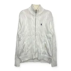 ポロ Ralph Lauren(ラルフローレン) ケーブル編み ニット ジップアップ カーディガン