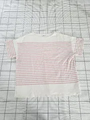 ◇ Θ JOURNAL STANDARD ジャーナルスタンダード ボーダー柄 半袖 Tシャツ カットソー サイズM ピンク系 メンズ E  【1509100081449】