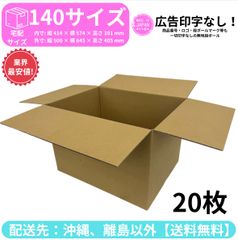 段ボール ダンボール 箱 140サイズ 20枚セット 新品 国産 梱包材 梱包資材