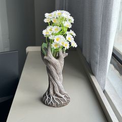 花瓶 花びん 樹脂 ユニーク 木の幹型 個性的 オシャレ インテリア雑貨 花器 生け花 装飾 玄関 リビング ダイニング ギフト プレゼント 鉢植