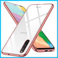 【在庫処分】Galaxy A41 ケース クリア スリム tpu シリコン SC-41A SCV48 カバー 透明 薄型 耐衝撃 スマホケース ストラップホール付き 軽量 人気 保護カバー ローズゴールド