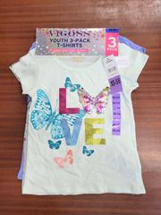 新品未使用品：VIGOSS キッズTシャツ 3枚セット 女の子用　XS5/6(約120cm)　かわいい　キュート