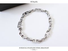 【SUS316L】サージカルステンレス ブレスレット-type1-