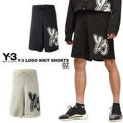 希少 Y-3 ワイスリー LOGO KNIT SHORTS ニットショートパンツ ルーズフィット ハーフパンツ 短パン ショーパン ショーツ 男女兼用 ユニセックス