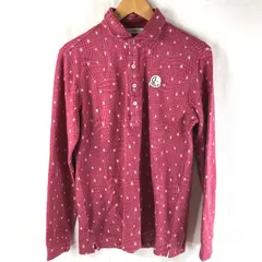 アンパスィ and per se ポロシャツ 長袖 ワンポイント付き ピンク Lサイズ 928758