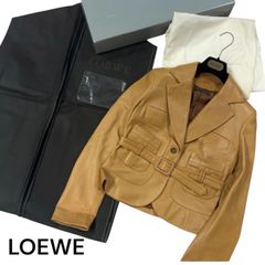 LOEWE ラムレザー シルク シャツ キャメル 40サイズ スペイン製 確実本物 LOEWE ロエベ レザージャケット 雑誌掲載品 即完売