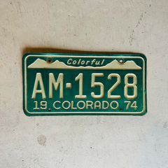 1974 ナンバープレート コロラド アメリカ ビンテージ 当時物