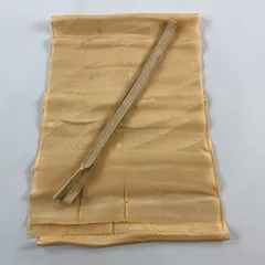 和装セット 美品 優品 帯締め帯揚げ2点セット 幾何学 薄オレンジ 正絹 和装小物  【中古】