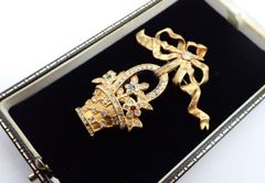 アン・ハンド　シルバーブローチ　バスケット　アメリカ製