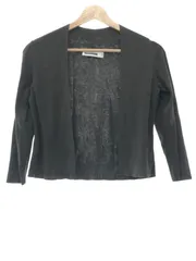 JIL SANDER ジルサンダー コットンショートニットカーディガン チャコール 34のサムネイル