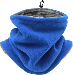 CUBATTY ネックウォーマー メンズ 冬 防寒 ネックガード 裏起毛フリース素材 暖かい おしゃれ ウオーマー 防風 柔らかい肌ざわり 伸縮素材 調節コード付き スキー スノーボ 自転車 バイク ゴルフ 釣り 登山 ネックカバー(ブルー)