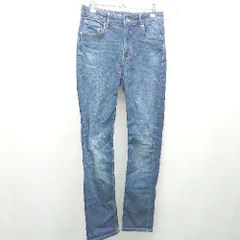 ◇ H&M エイチアンドエムアンドエム パッチ ステッチ ストレッチ シンプル デニムパンツ サイズ72 ブルー レディース E  【1308290004807】