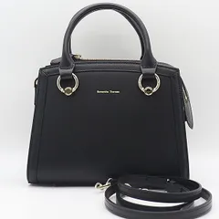 美品 サマンサタバサ ゴールド金具 ブラック ハンド/ショルダーバッグ 2000000 NSK MTM