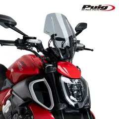 Puig 21713H WINDSHIELD NEW GENERATION  ADJUSTABLE [SMOKE] DUCATI DIAVEL V4(24-25) プーチ ニュージェネレーションNKスクリーン