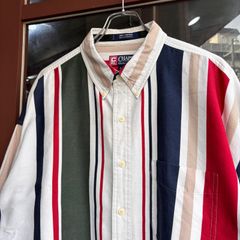 90s CHAPS Ralph Lauren ランダムストライプシャツ