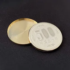 手品 近景マジック道具 マジック コイン ５００円コインのエキスパンテッドシェル ５００円コイン・レプリカシェル Yen/ 道具 500 Japan Shell マジック】Expanded 【手品