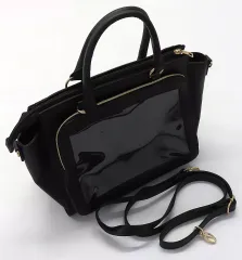 【中古】バッグ ブラック 2WAYフリル背面クリアバッグ(痛バッグ)