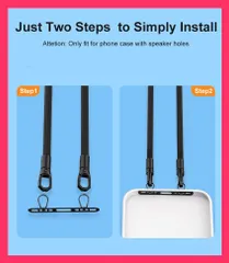 【スタッフおすすめ！】スマホ ストラップホルダー 2点吊り 2口タイプホルダー 極薄0.4mm ステンレス製 金属ストラップホルダー 携帯ストラップホルダー ショルダーストラップ 充電影響なし iface ケースにも対応 落下紛失防止 全機