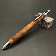 【バルダオ.板屋楓のボールペン】　木軸　木工　手作り　三神ボール金具仕様 バルダオ.板屋楓のボールペン】 木軸 木工 手作り 三神ボール